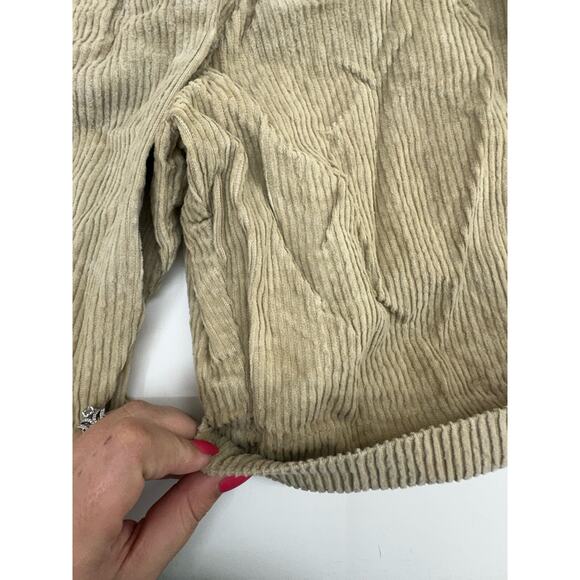 Kyoto Kasuals Womens Shorts Size 7 Brown Corduroy High Waisted Pleated Vintage - Picture 3 of 11